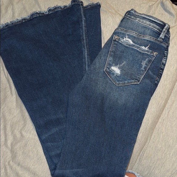 Flying Monkey Dark Blue Flare Jeans - Picture 1 of 6
